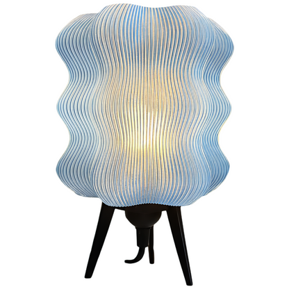 DiyArts Wave Table Lamp in Light Blue, studio product shot