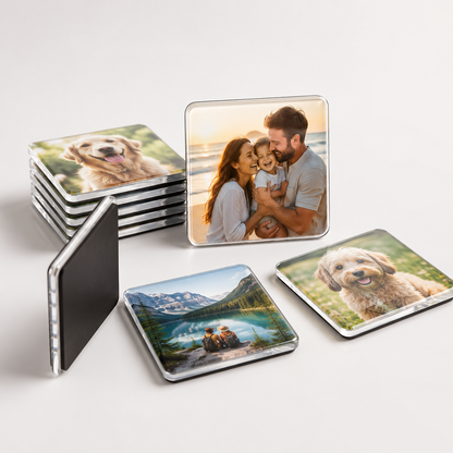 custom photo magnet with magnetic backing