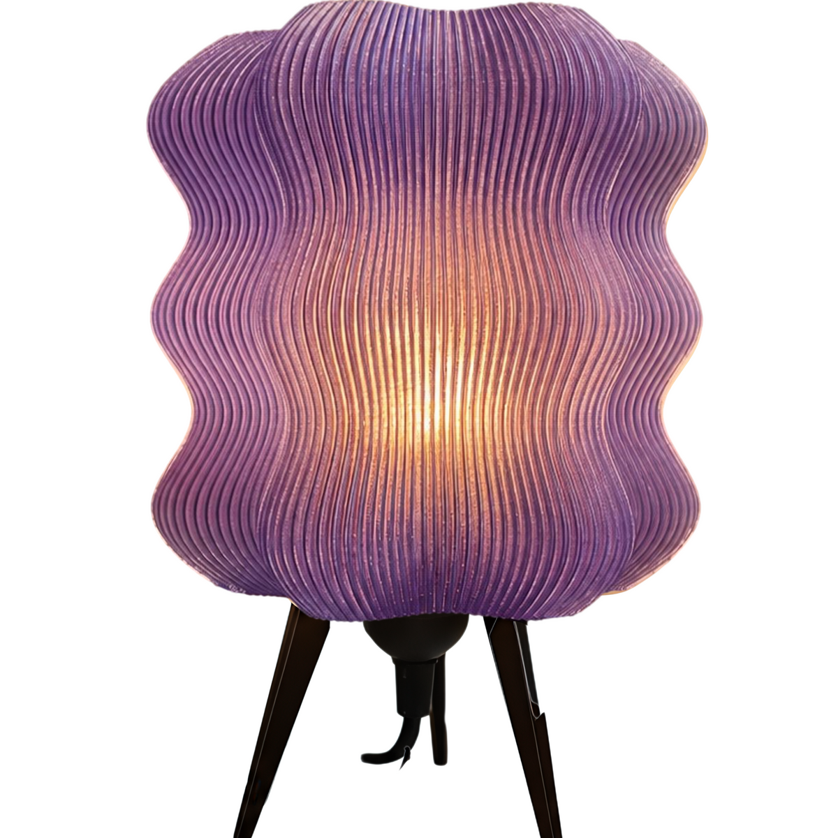 DiyArts Wave Table Lamp in Purple, studio product shot