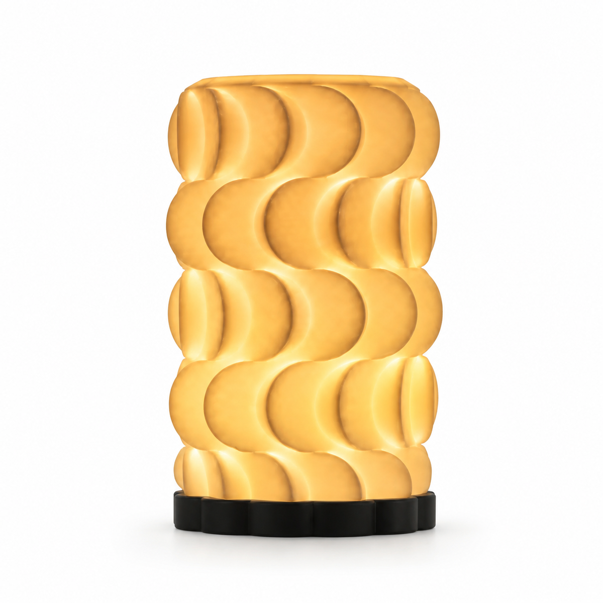 DiyArts Scallop Table Lamp in Amber, studio product shot