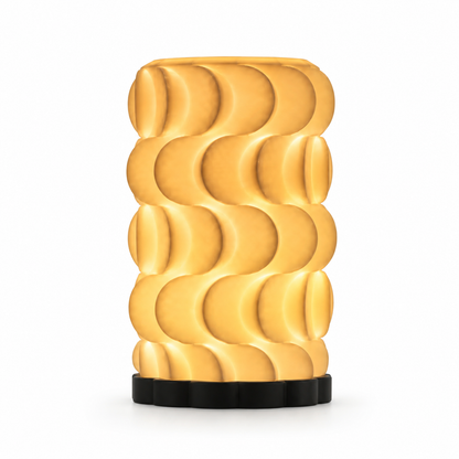 DiyArts Scallop Table Lamp in Amber, studio product shot