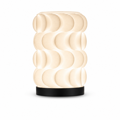 DiyArts Scallop Table Lamp in Matte White, studio product shot