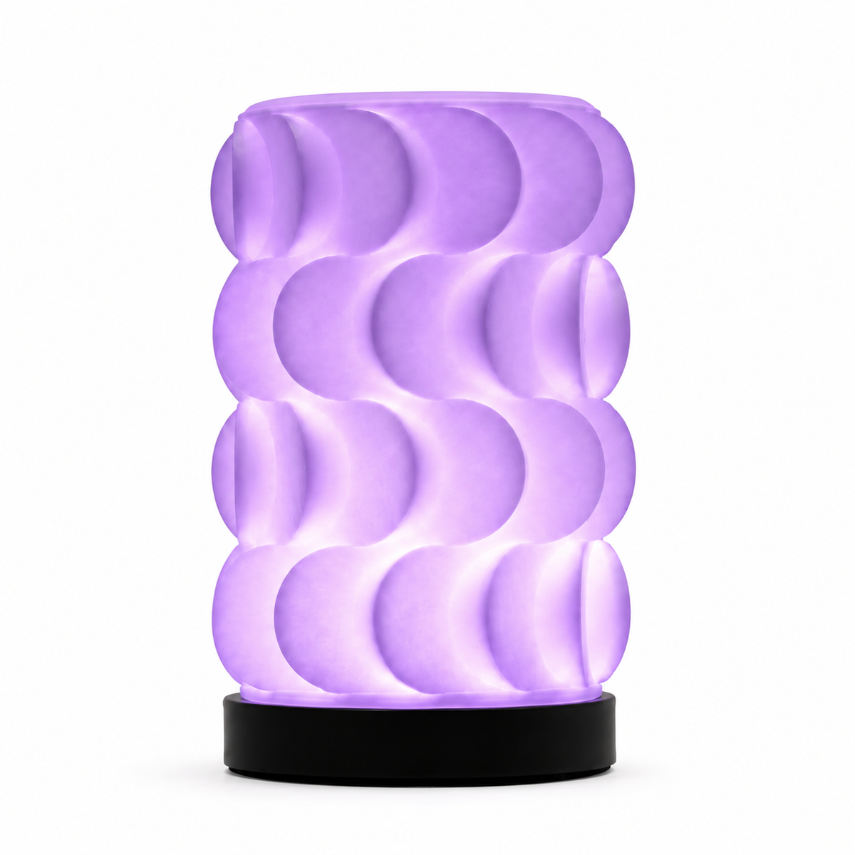 DiyArts Scallop Table Lamp in Purple, studio product shot
